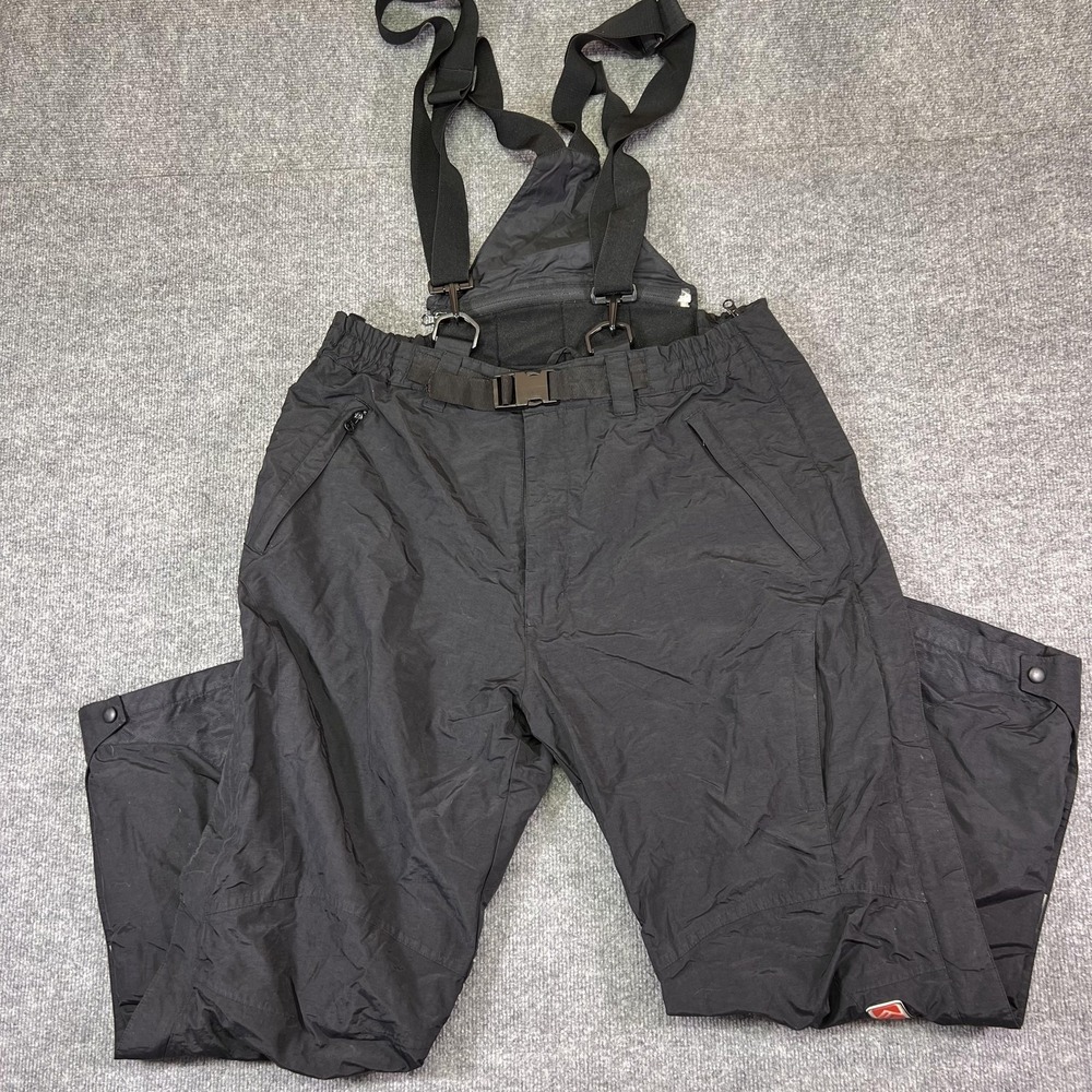Alpine Design Snow Pants Mens Large Black Insulated Bib Adjustable Waist Ski